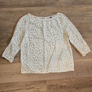 Ann Taylor Loft lace top size M